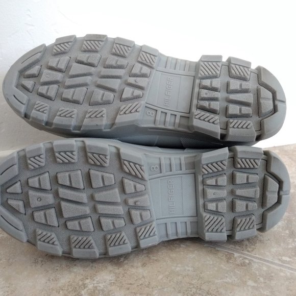Tommy Hilfiger Women's Size 8M Gray‎ Logo Snow Rain Rubber Ankle Boots NEW READ - Picture 9 of 12